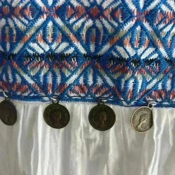 Velzera embroidered bohemian top with tassel and coin detail - Picture 8 of 12